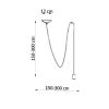 Suspension Tissu Noir E27 1 Edison Long