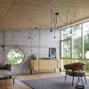 Lustre Tissu Noir E27 5 Edison