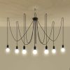 Lustre Tissu Noir E27 7 Edison