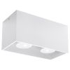 Plafonnier Aluminium Blanc GU10 2 Quad