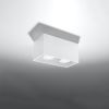 Plafonnier Aluminium Blanc GU10 2 Quad