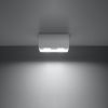 Plafonnier Aluminium Blanc GU10 2 Quad