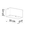 Plafonnier Aluminium Blanc GU10 2 Quad