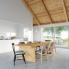 Suspension Acier Blanc/Bois Naturel E27 1 Casco