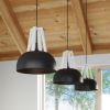 Suspension Acier Noir/Blanc E27 1 Casco