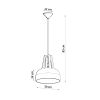 Suspension Acier Noir/Bois Naturel E27 1 Casco