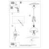 Suspension Acier Noir/Bois Naturel E27 1 Casco