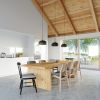 Suspension Acier Noir/Bois Naturel E27 1 Casco