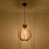 Suspension Bois Bois Naturel E27 1 Arancia