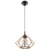 Suspension Bois Bois Naturel E27 1 Pompelmo