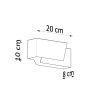 Applique Acier Blanc G9 1 Piegare