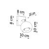 Applique Acier Blanc GU10 1 Oculare