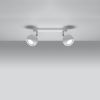 Plafonnier Acier Blanc GU10 2 Oculare