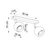 Plafonnier Acier Blanc GU10 2 Oculare