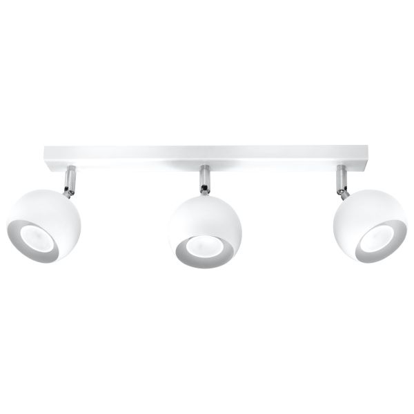 Plafonnier Acier Blanc GU10 3 Oculare