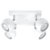 Plafonnier Acier Blanc GU10 4 Oculare