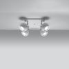 Plafonnier Acier Blanc GU10 4 Oculare