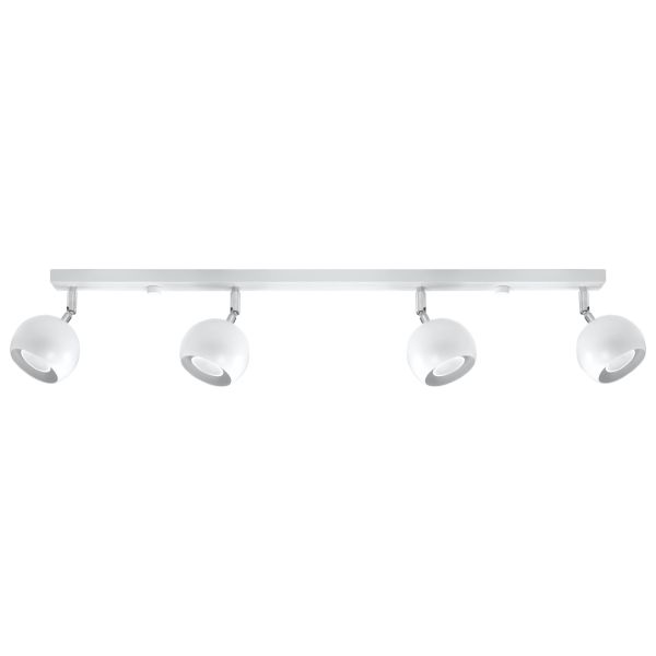 Plafonnier Acier Blanc GU10 4 Oculare Line