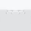 Plafonnier Acier Blanc GU10 4 Oculare Line
