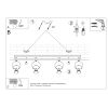 Plafonnier Acier Blanc GU10 4 Oculare Line