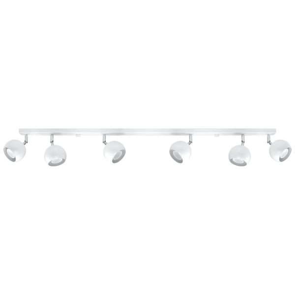 Plafonnier Acier Blanc GU10 6 Oculare