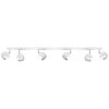 Plafonnier Acier Blanc GU10 6 Oculare