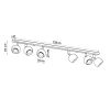 Plafonnier Acier Blanc GU10 6 Oculare