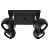 Plafonnier Acier Noir GU10 4 Oculare