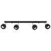 Plafonnier Acier Noir GU10 4 Oculare Line