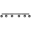 Plafonnier Acier Noir GU10 6 Oculare