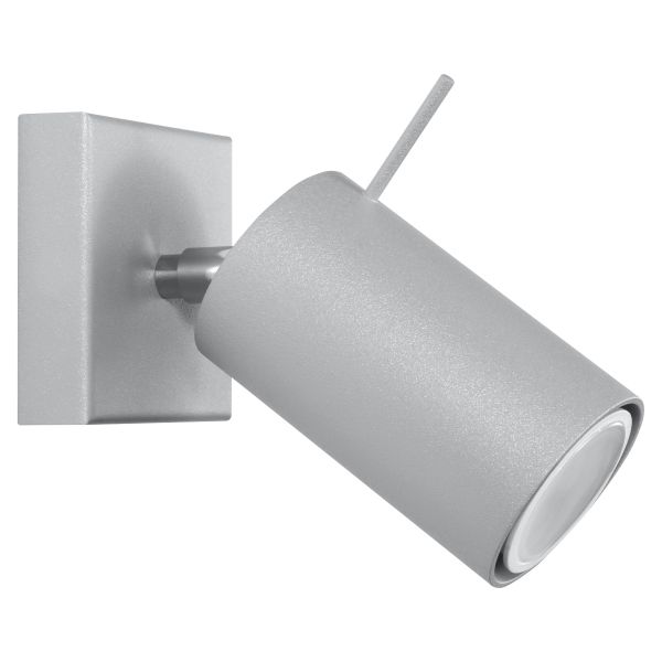 Applique Acier Gris GU10 1 Ring