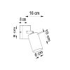 Applique Acier Gris GU10 1 Ring