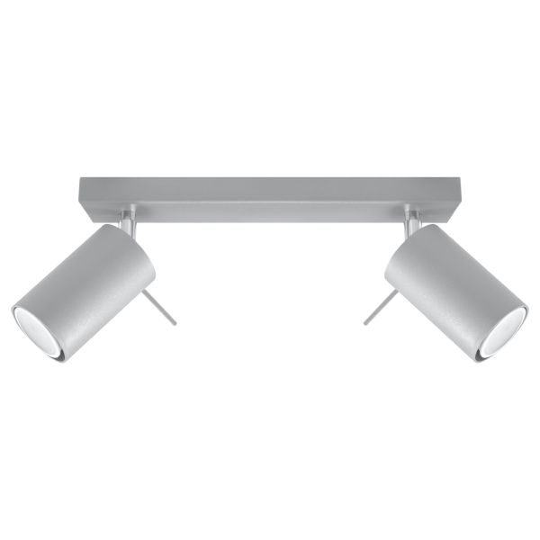 Plafonnier Acier Gris GU10 2 Ring