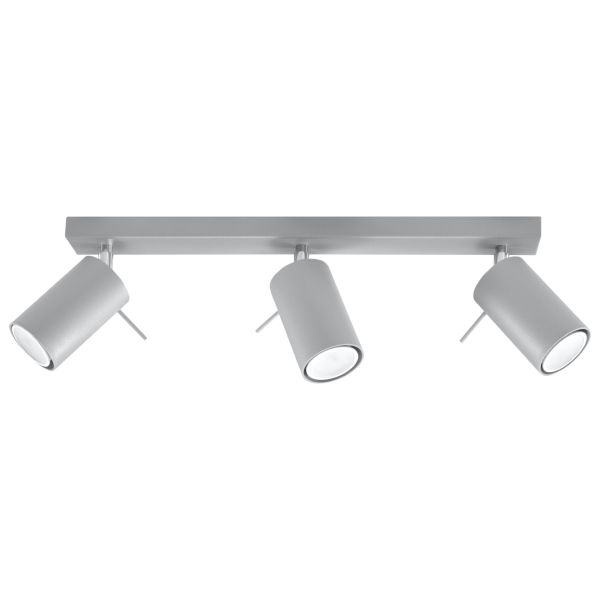 Plafonnier Acier Gris GU10 3 Ring