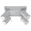 Plafonnier Acier Gris GU10 4 Ring