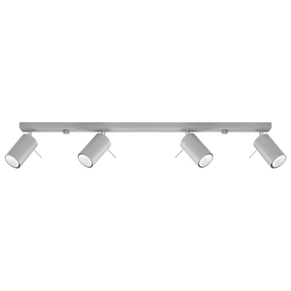 Plafonnier Acier Gris GU10 4 Ring Line