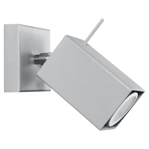 Applique Acier Gris GU10 1 Merida