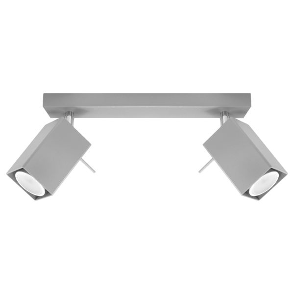 Plafonnier Acier Gris GU10 2 Merida
