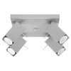 Plafonnier Acier Gris GU10 4 Merida