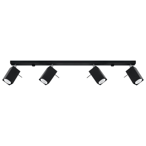Plafonnier Acier Noir GU10 4 Merida Line