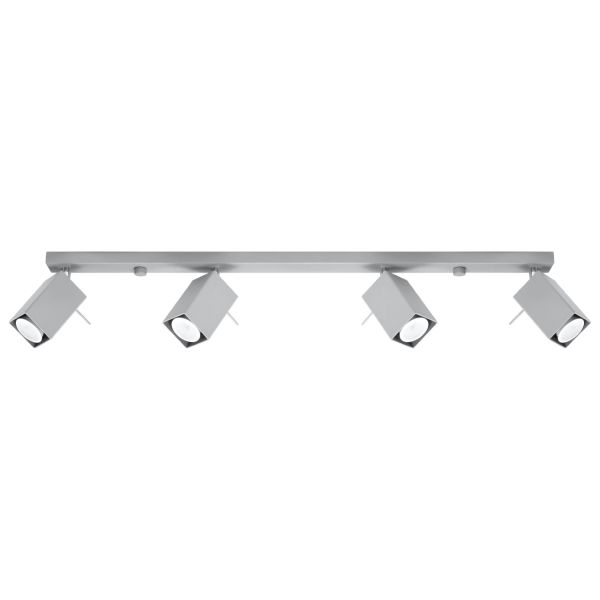 Plafonnier Acier Gris GU10 4 Merida Line