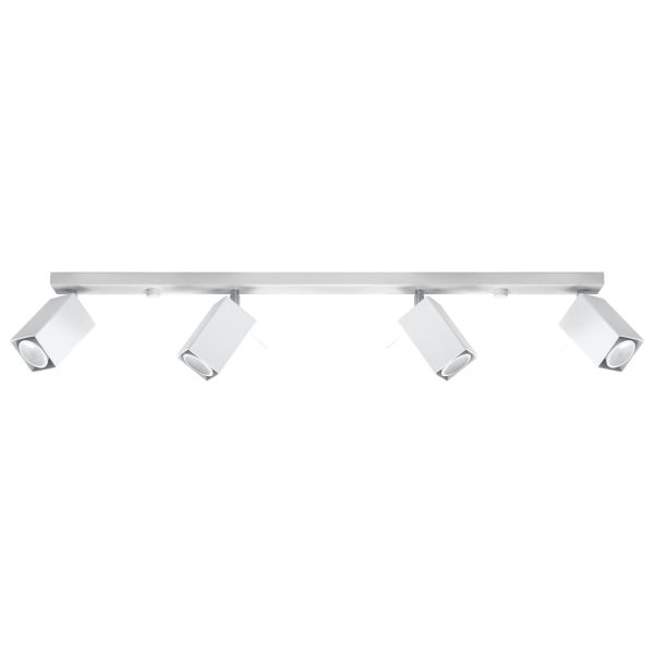 Plafonnier Acier Blanc GU10 4 Merida Line