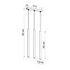 Suspension Acier Noir G9 3 Pastelo Line