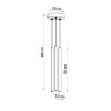 Suspension Acier Noir G9 3 Pastelo
