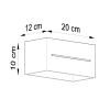 Applique Aluminium Noir G9 2 Lobo