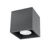 Plafonnier Aluminium Anthracite GU10 1 Quad