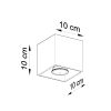 Plafonnier Aluminium Anthracite GU10 1 Quad