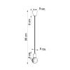 Suspension PVC Noir E27 1 Diego