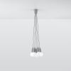Suspension PVC Gris E27 5 Diego