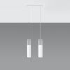 Suspension Acier Blanc/Gris GU10 2 Borigio